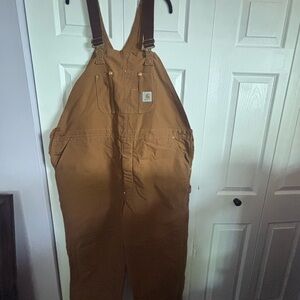 Carhartt Tan Bib Overalls